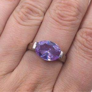 SOLD Sterling Silver and Amethyst Ring